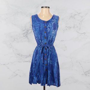 Blue Floral Summer Dress | S